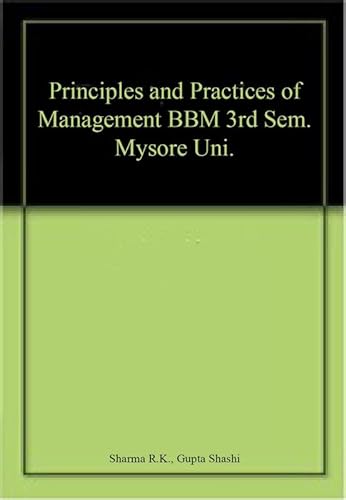 9789327253757: Principles and Practices of Management BBM 3rd Sem. Mysore Uni.