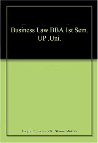 Imagen de archivo de Business Law BBA 1st Sem. UP .Uni. a la venta por Books Puddle