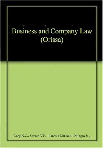 Imagen de archivo de Business and Company Law (Orissa) a la venta por Books Puddle