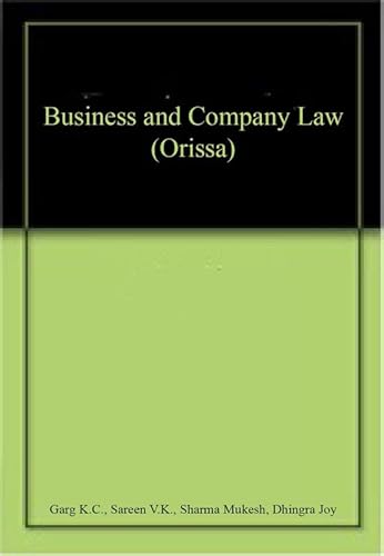 Stock image for Business and Company Law (Orissa) for sale by Majestic Books