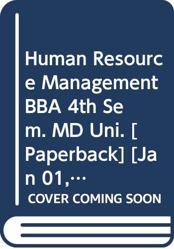 Stock image for Human Resource Management BBA 4th Sem. MD Uni. for sale by Books Puddle