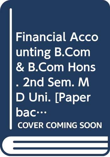 Imagen de archivo de Financial Accounting B.Com & B.Com Hons. 2nd Sem. MD Uni. a la venta por Books Puddle