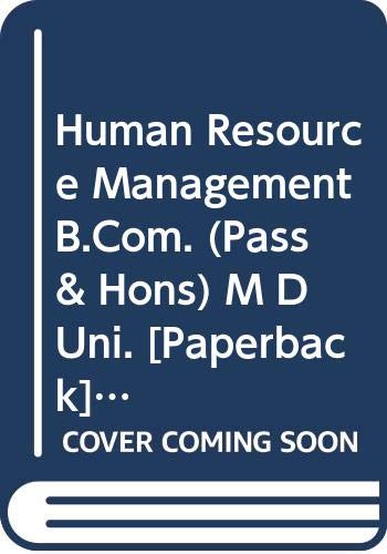 Stock image for Human Resource Management B.Com. (Pass & Hons) M D Uni. for sale by Books Puddle