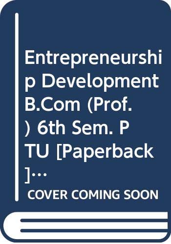Stock image for Entrepreneurship Development B.Com (Prof.) 6th Sem. PTU for sale by Books Puddle