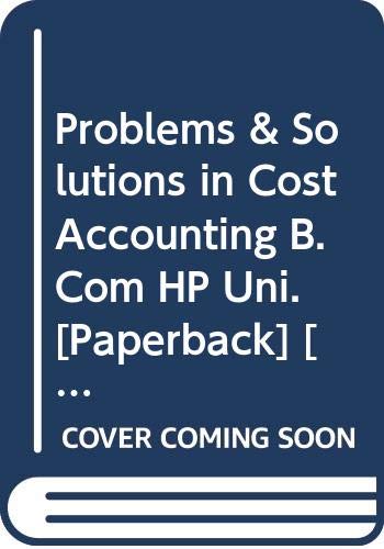 9789327262841: Problems & Solutions in Cost Accounting B.Com HP Uni.