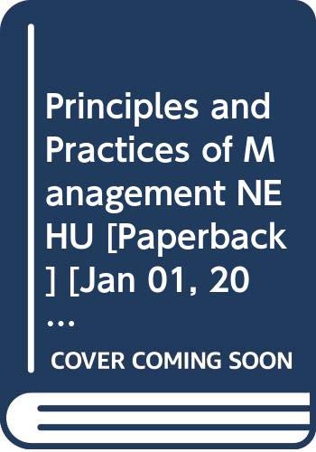 Beispielbild fr Principles and Practices of Management NEHU zum Verkauf von Books Puddle
