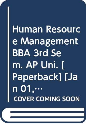 Stock image for Human Resource Management BBA 3rd Sem. AP Uni. for sale by Books Puddle