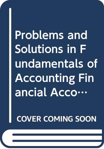 9789327269598: Problems and Solutions in Fundamentals of Accounting Financial Accounting - I & II, B.Com, BA and B.Sc. 1st & 2nd Sem. AP