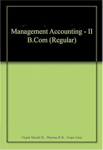 Stock image for Management Accounting - II B.Com (Regular) for sale by Books Puddle