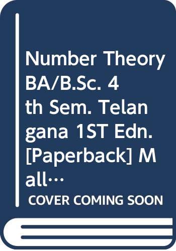 9789327287776: Number Theory BA/B.Sc. 4th Sem. Telangana 1ST Edn.