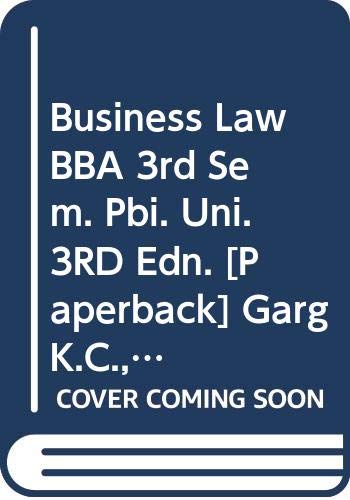 Stock image for Business Law BBA 3rd Sem. Pbi. Uni. 3RD Edn. for sale by Books Puddle