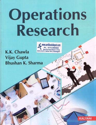 Imagen de archivo de Operations Research B.Com 6th Sem. Pb. Uni. a la venta por Books Puddle