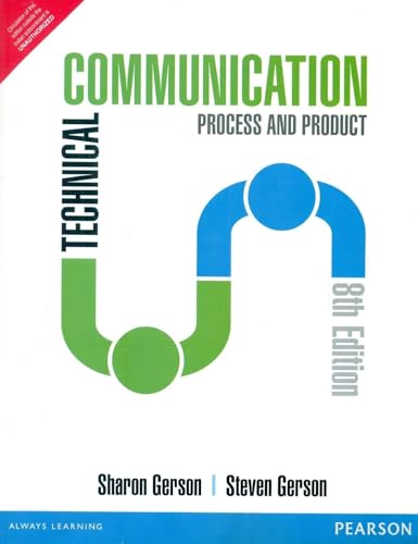 9789332518599: Technical Communication: Process and Product 8th Ed. by Gerson (International Economy Edition)