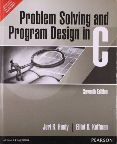 Imagen de archivo de Problem Solving and Program Design in C a la venta por Majestic Books