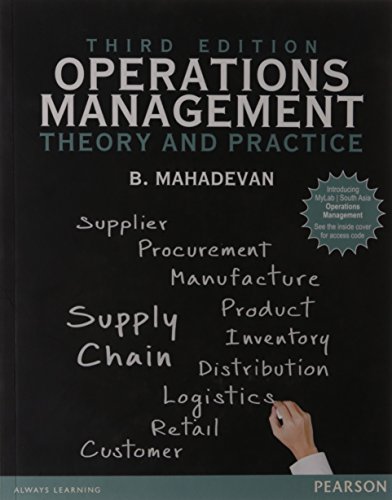 Beispielbild fr Operations Management Theory And Practice zum Verkauf von Wonder Book