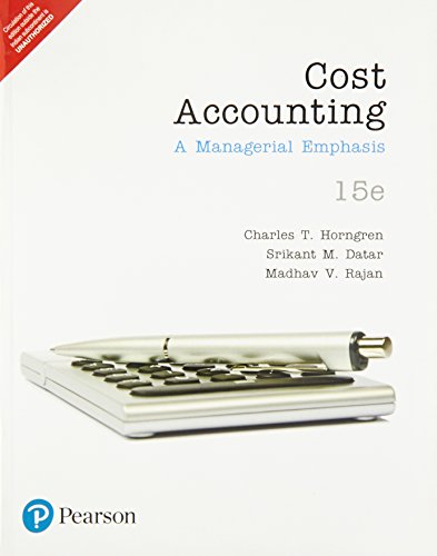 Beispielbild fr Cost Accounting zum Verkauf von Better World Books