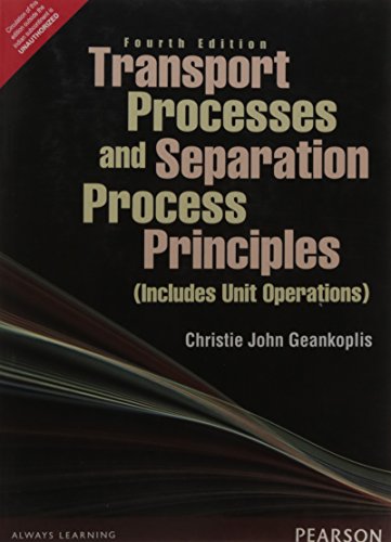 Beispielbild fr Transport Processes and Separation Proce (1900) zum Verkauf von ThriftBooks-Dallas