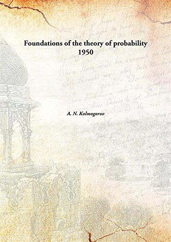 Imagen de archivo de Foundations of the Theory of Probability a la venta por Books Puddle