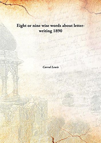 Stock image for Eight or nine wise words about letter-writing [HARDCOVER] for sale by Books Puddle