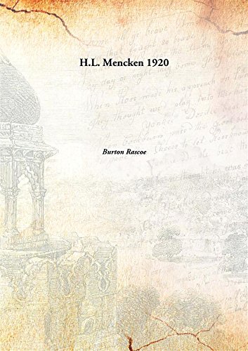 9789332888180: H.L. Mencken 1920 [Hardcover]