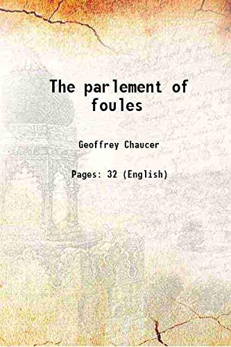 Stock image for The parlement of foules 1904 for sale by Books Puddle