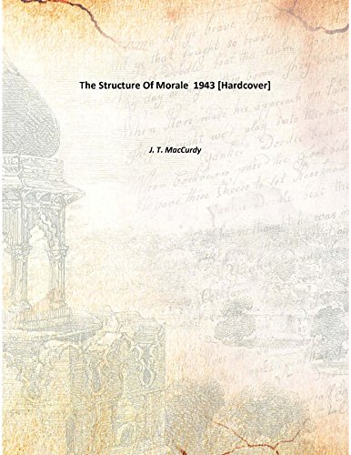 Beispielbild fr The Structure Of Morale [HARDCOVER] zum Verkauf von Books Puddle