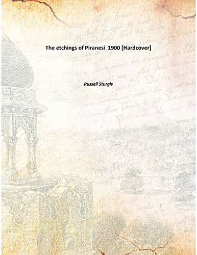 Beispielbild fr The etchings of Piranesi [HARDCOVER] zum Verkauf von Books Puddle