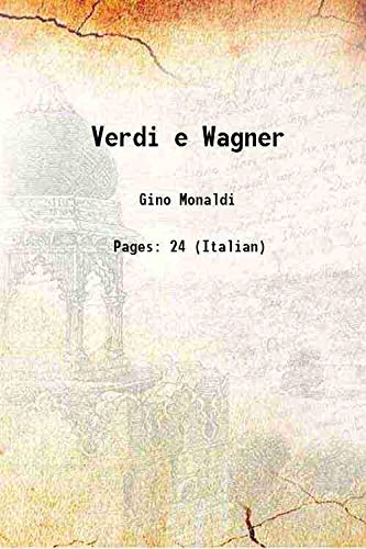 Beispielbild fr Verdi e Wagner zum Verkauf von Books Puddle