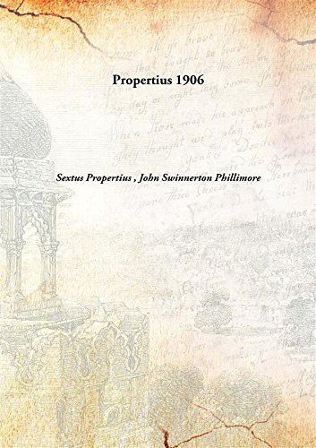 Stock image for Propertius [HARDCOVER] for sale by Books Puddle