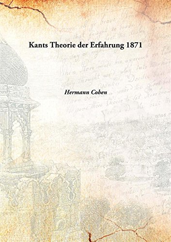 Stock image for Kants Theorie der Erfahrung [HARDCOVER] for sale by Books Puddle