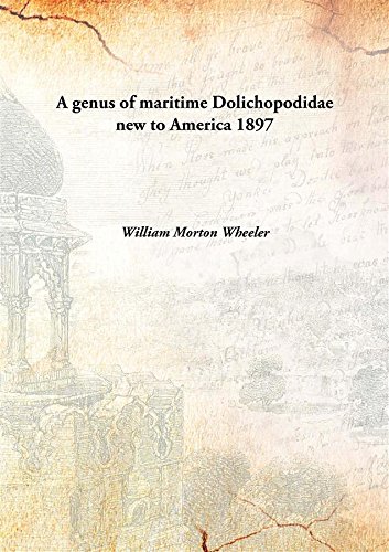 Imagen de archivo de A genus of maritime Dolichopodidae new to America 1897 [Hardcover] a la venta por Books Puddle