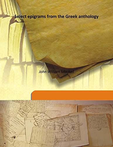 Imagen de archivo de Select epigrams from the Greek anthology a la venta por Books Puddle