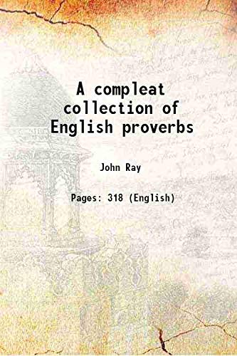 Stock image for A compleat collection of English proverbs for sale by Books Puddle