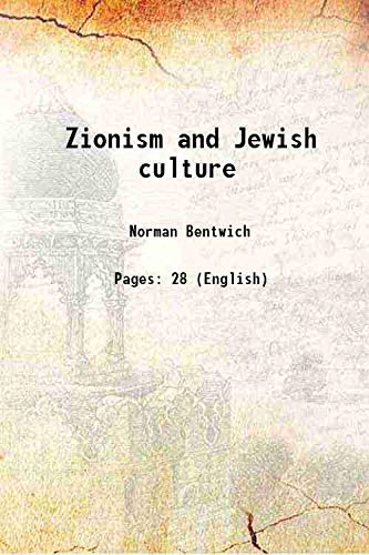 Beispielbild fr Zionism and Jewish culture zum Verkauf von Books Puddle