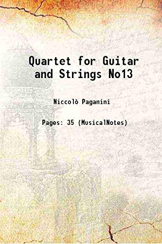 Imagen de archivo de Quartet for Guitar and Strings No13 a la venta por Books Puddle