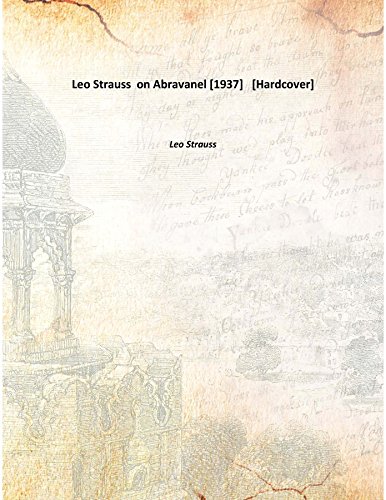 Beispielbild fr Leo Strauss &nbsp;on Abravanel [1937] [HARDCOVER] zum Verkauf von Books Puddle