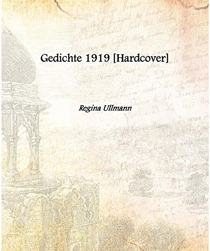 Stock image for Gedichte 1919 [Hardcover] for sale by Books Puddle