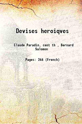 9789333348652: Devises heroiqves 1557 [Hardcover]