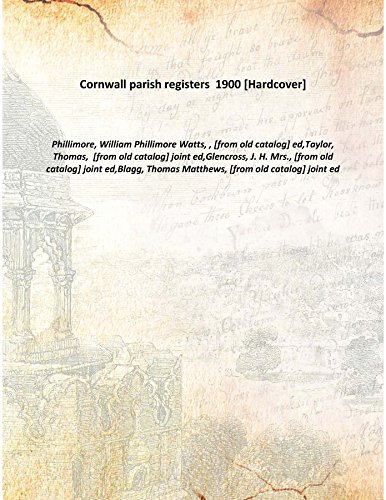 9789333377195: Cornwall Parish Registers [Hardcover]