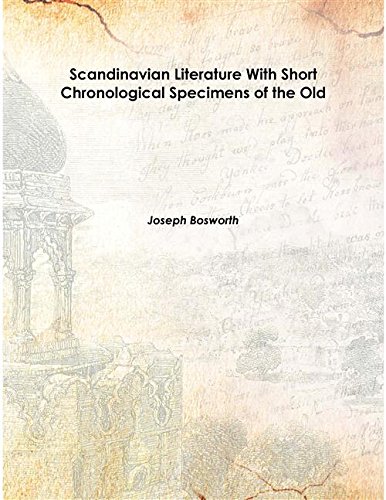 Imagen de archivo de Scandinavian Literature With Short Chronological Specimens of the Old 1839 [Hardcover] a la venta por Books Puddle