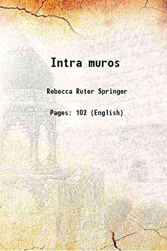 Stock image for Intra muros 1898 [Hardcover] for sale by Books Puddle