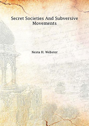 Beispielbild fr Secret Societies And Subversive Movements [Hardcover] zum Verkauf von Books Puddle