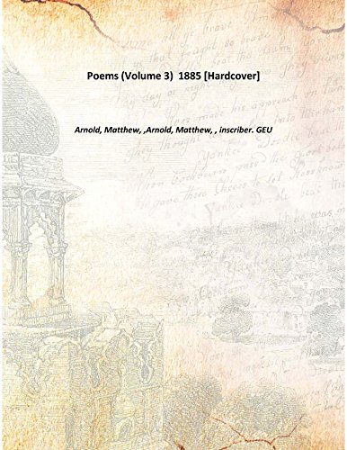 Imagen de archivo de Poems (Volume 3) 1885 [Hardcover] a la venta por Books Puddle