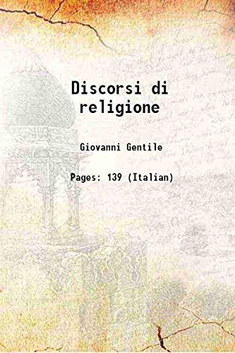 Stock image for Discorsi di religione 1920 for sale by Books Puddle