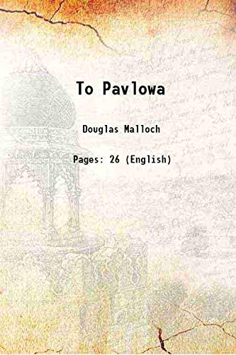 Stock image for To Pavlowa 1913 for sale by Books Puddle