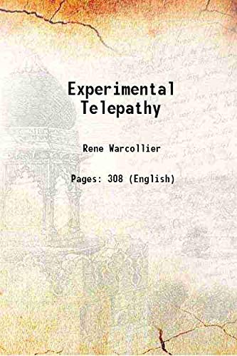 Imagen de archivo de Experimental Telepathy 1938 a la venta por Books Puddle