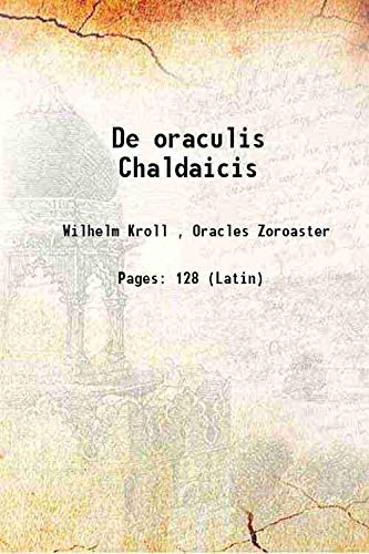 Beispielbild fr De oraculis Chaldaicis 1894 zum Verkauf von Books Puddle