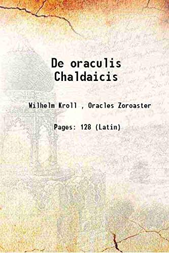 Imagen de archivo de De oraculis Chaldaicis 1894 a la venta por Books Puddle