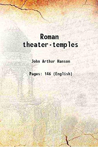 Stock image for Roman theater-temples 1959 for sale by Books Puddle