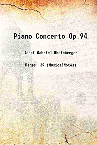 Stock image for Piano Concerto Op.94 1878 for sale by Books Puddle